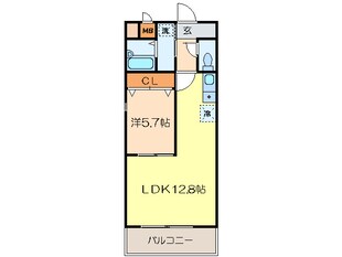 サンマ－ル牛巻の物件間取画像